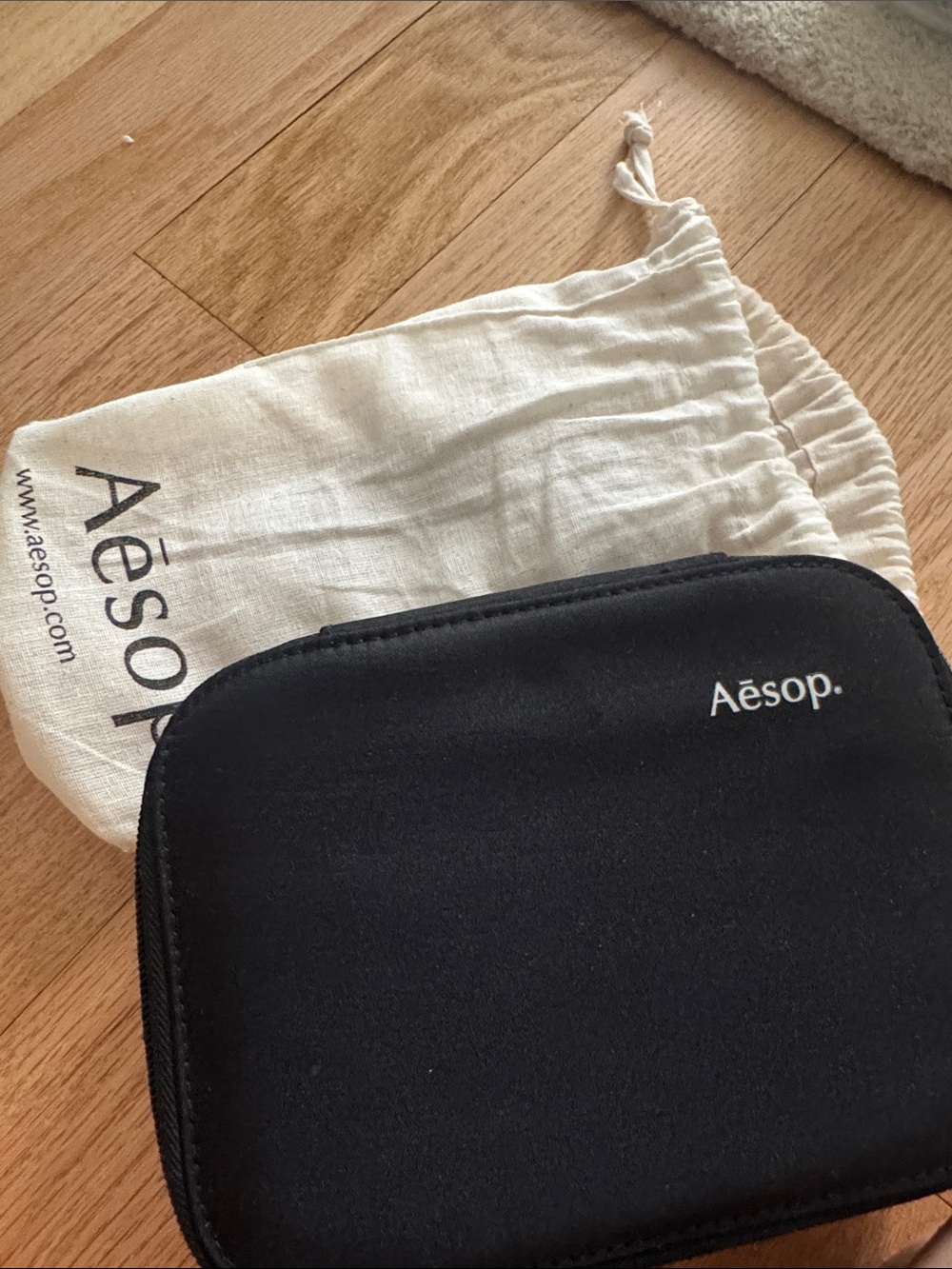 Black Travel Cosmetic Case comes with products